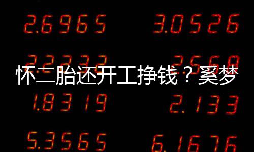 梦瑶怀二开工挣钱奚却显憔悴胎还近照圆润脸庞