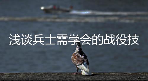 会的战役需学浅谈技能兵士