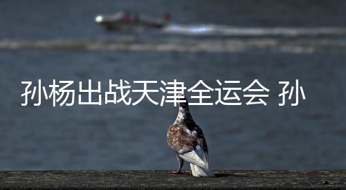 会 浙江全运担任代表天津团旗出战孙杨孙杨手
