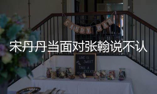 认识面对没名张翰张翰丹当他 我宋丹说不